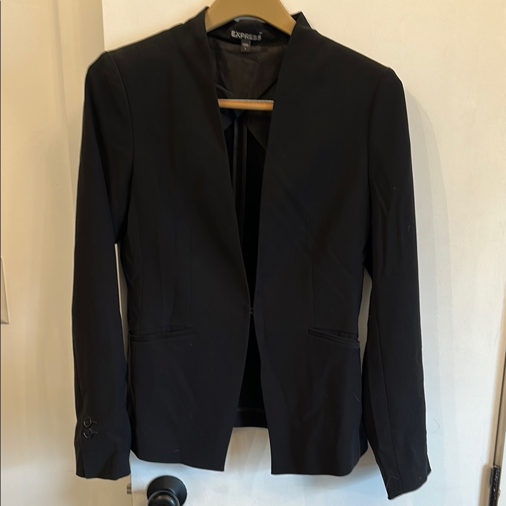 Express Black Tailored Blazer with Slim Fit
